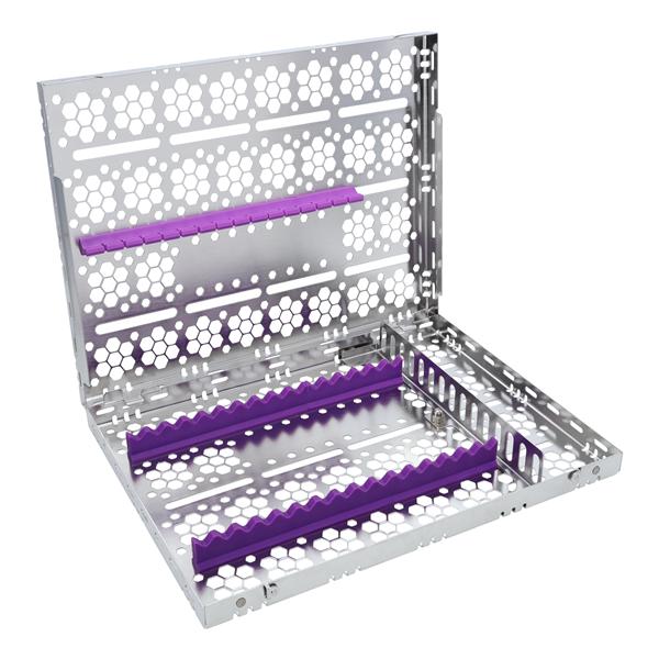 Cassette 100% Stainless Steel Large Purple 20 Instruments Each