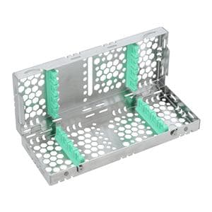 2-Tier Cassette 100% Stainless Steel Small Light Green 8 Instruments Each