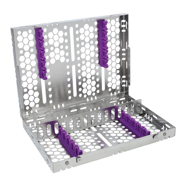 Double Sided Cassette 100% Stainless Steel Medium Purple 16 Instruments Each