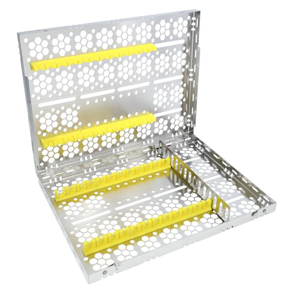 Double Decker Cassette 100% Stainless Steel Large Yellow 24 Instruments Each