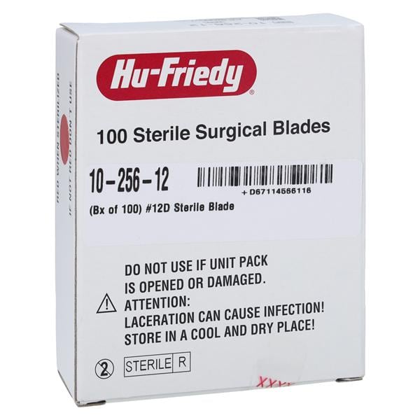 Carbon Steel Sterile Surgical Blade #12D 100/Bx