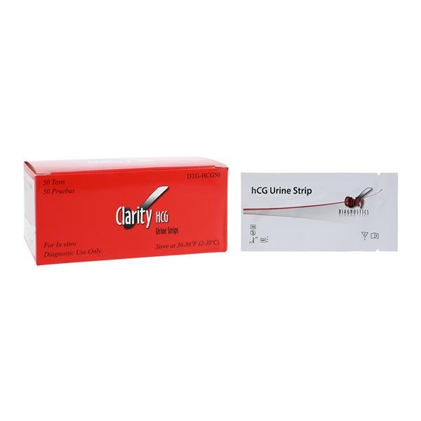 Clarity hCG Urine Test Strips CLIA Waived 50/Box