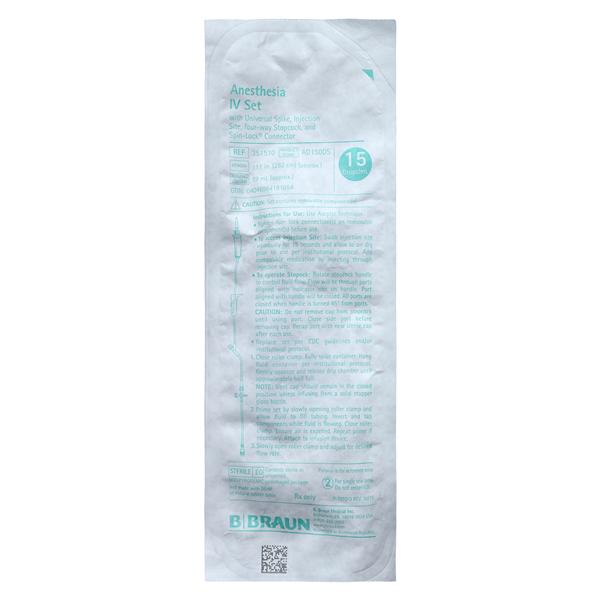 IV Administration Set Needleless Y-Injection Site: 6" 111" 15Drp 19mL 50/Ca