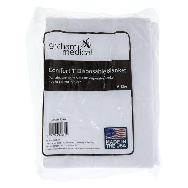 Comfort1 Warming Blanket Non-Sterile 50 in x 84 in White 10/Case