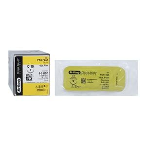 Perma Sharp Suture Plain Gut Monofilament 5-0 18" Absorbable C-19...