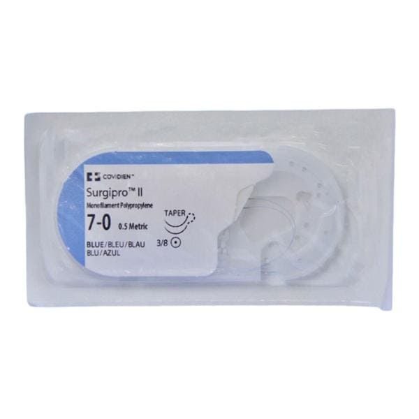 Surgipro II Suture Polypropylene Monofilament 7-0 24" Non-Absorba...