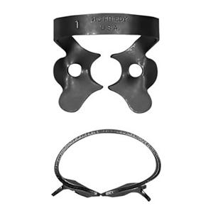 Hu-Friedy Black Line Rubber Dam Clamp Winged Size 1 Ea