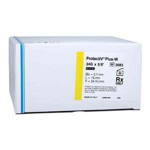 Jelco Protectiv Plus IV Catheter Safety 24 Gauge 5/8" Yellow Straight 50/Bx, 4 BX/CA