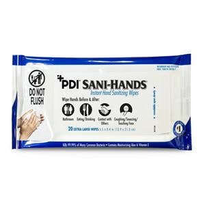 Wipes Sanitizing Sani-Hands 70% Ethyl Alcohol Bedside Pack Fragrance Free 20/Pk, 48 PK/CA