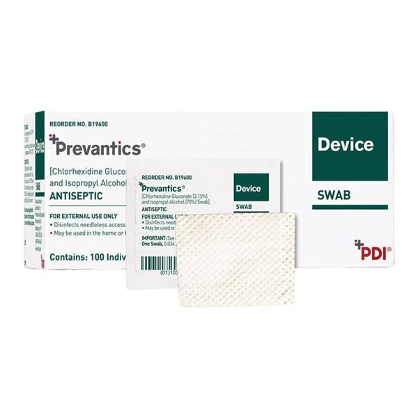 Prevantics Device Swab 1.59 in x 1.31 in 100/Box, 10 BX/CA
