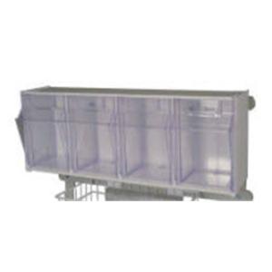 Classic Tilt Bin Clear Plastic With Rail Clips Each