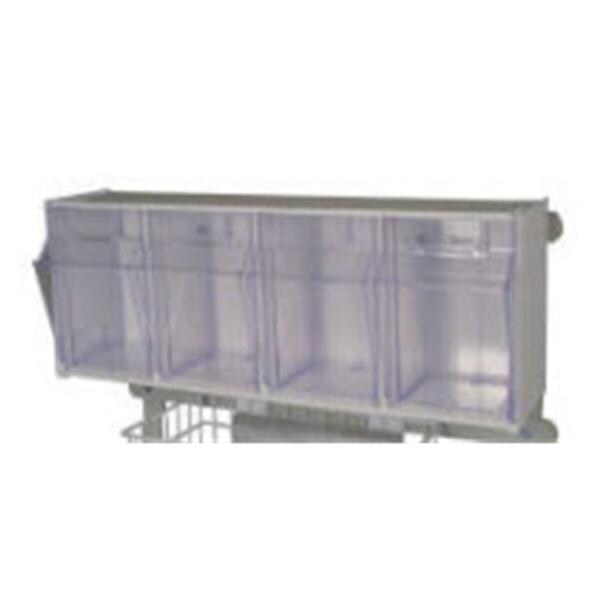Classic Tilt Bin Clear Plastic With Rail Clips Each
