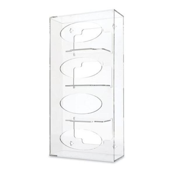 Acrylic Glove Box Holder Quad Ea