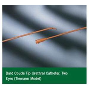 Intermittent Catheter Coude Olive Tip Red Rubber 18Fr