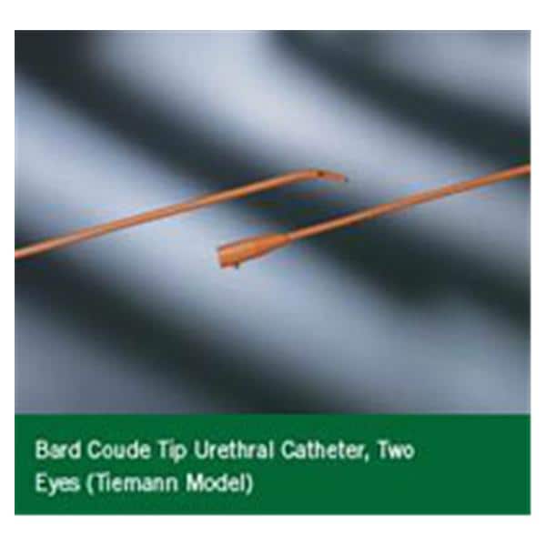 Intermittent Catheter Coude Olive Tip Red Rubber 18Fr