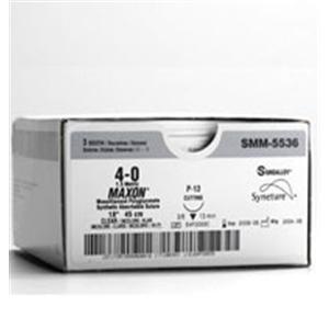 Maxon Suture 4-0 18" Polyglyconate Copolymer Monofilament P-24 Clear 36/Ca