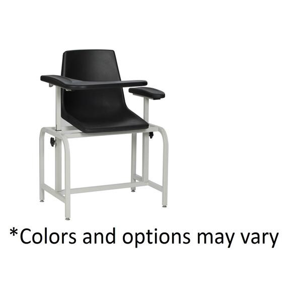 Blood Draw Chair Black Steel 300lb Capacity Each