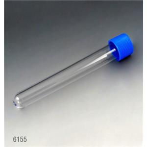 Test Tube Polystyrene 15mL 16x120mm Separate Screw Cap Round Bott...