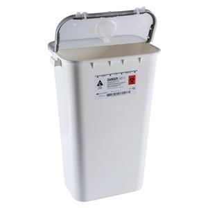 Sentinel Sharps Container 11gal White 16-1/2x11-13/16x22-1/2" Ver...