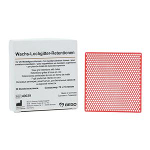 Wax Patterns Grid Retention Upper Jaw 20/Shts