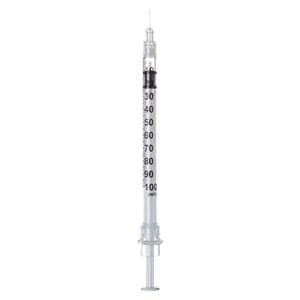 Syringe/Needle InviroSnap Insulin 28g 1/2" U-100 1cc Safety Gradu...