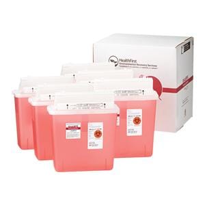 Sharps Management Mailer System 5qt Rd/Wht 10-1/2x4-1/2x12 Closing Ld Plstc 6/Pk