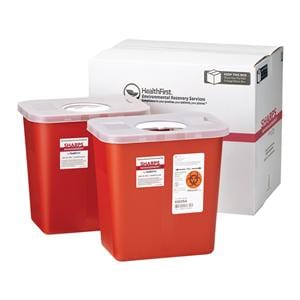 Sharps Management Mailer System 2gal Rd/Wht 10-1/2x7x10" Closing Ld Plstc 2/Pk