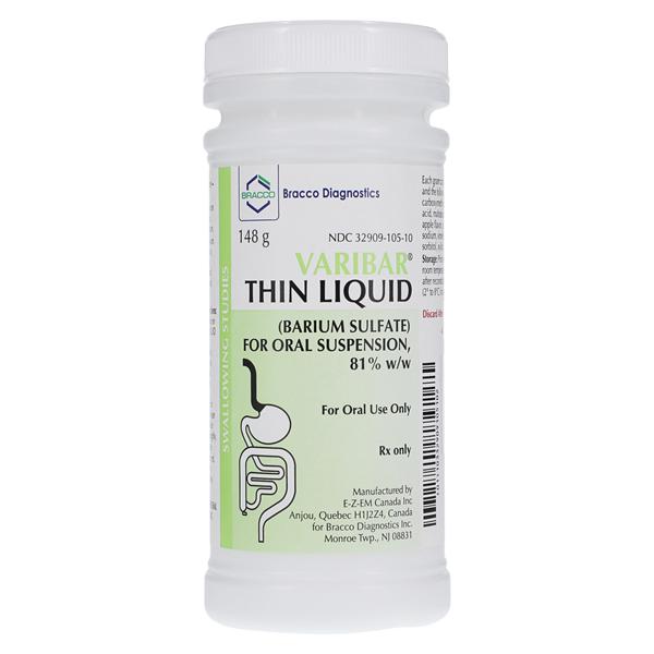 Varibar Thin Liquid Oral Suspension Apple Bottle 148gm 24/Package