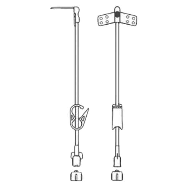 Administration Set Non-Coring 90 Degree Huber 22 Gauge 1" Y-Injec...