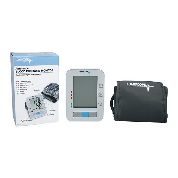 Lumiscope Blood Pressure Monitor Black Upper Arm Digital Display Ea