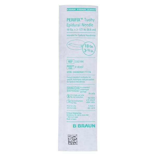 Perifix Tuohy Epidural Needle 18g 3.5