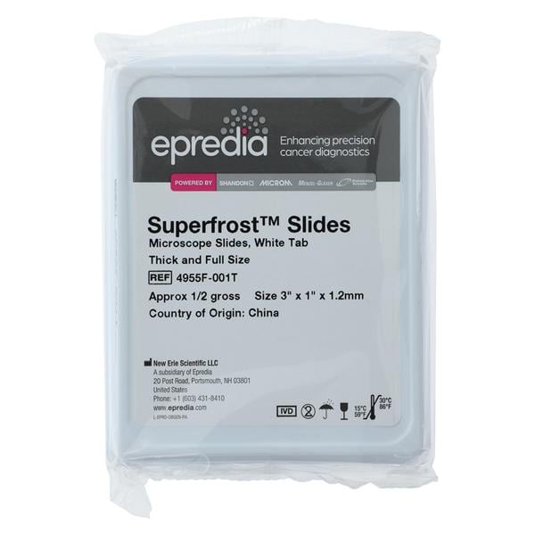 SuperFrost Frosted Microscope Slide 3x1" White 72/Package, 20 PK/...