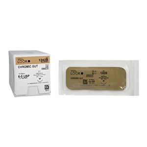 Suture Chromic Gut Monofilament 6-0 12" Absorbable C-1 Precision...