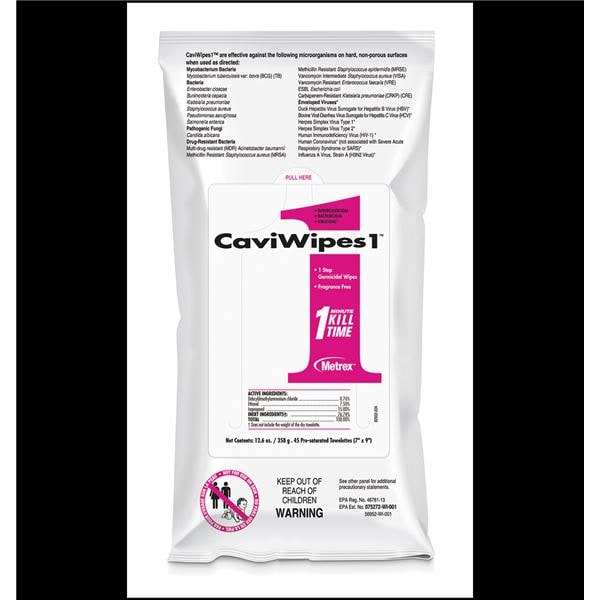Disinfectant & Decontaminant Surface Towelette CaviWipes1 7 in x...
