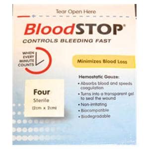BloodStop Cotton Gauze Pad 2x2cm Sterile Mini Pad Adhesive Not Ma...