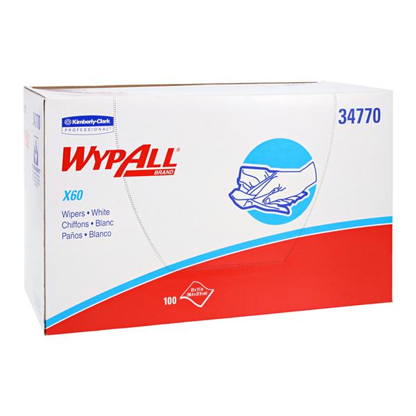 Wypall X60 Professional Wipes Disp Hydro-Entangled Fibers 23x11 Wht 100/Bx, 9 BX/CA