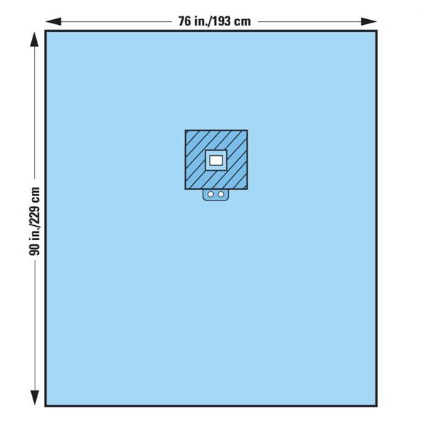 76X90" Sterile EENT Sheet Fenestrated