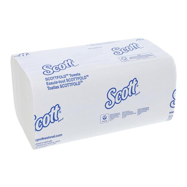 Scott SCOTTFOLD M Hand Towel Single Fold Disp Fbr 7.8 in x 12.4 in Wht 4375/Ca