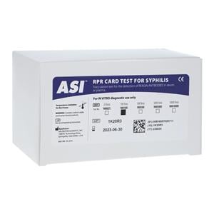ASI RPR Syphilis Test Card Moderately Complex With Positive/Weak...