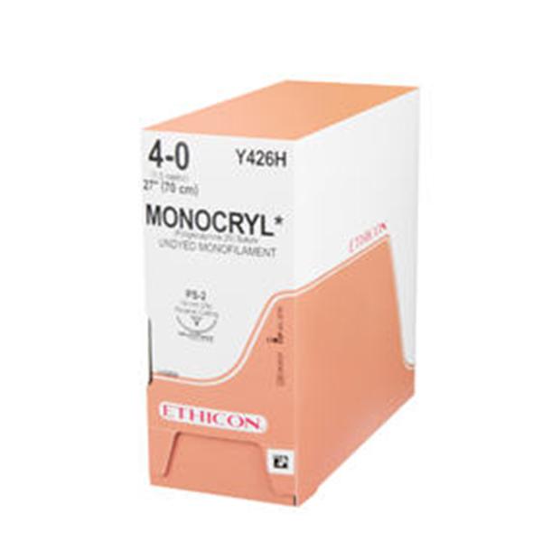 Monocryl Suture 2-0 1x27" Poliglecaprone 25 Monofilament UR-5 Violet 36/Bx