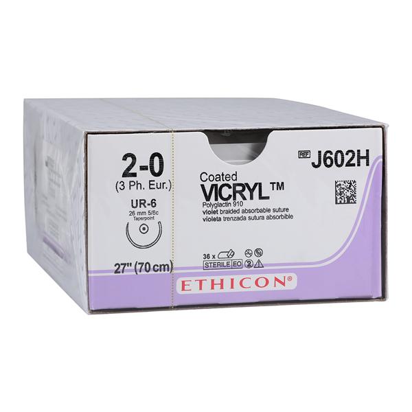 Vicryl Suture 2-0 27" Polyglactin 910 Braid UR-6 Violet 36/Bx