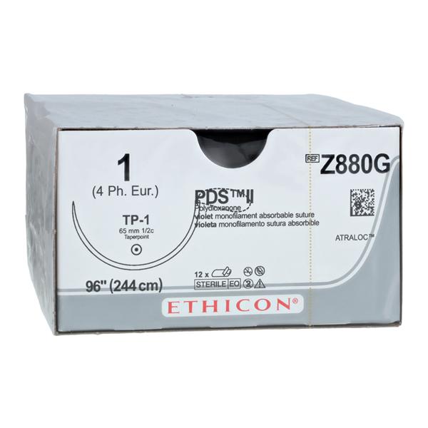 PDS II Suture 1 48" Polydioxanone Monofilament TP-1 Violet 12/Bx