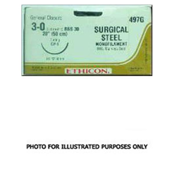 Ethicon Suture 5 4x18" B&S 20 Monofilament V-40 Silver Bx