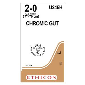 _ Suture 2-0 27" Chromic Gut Monofilament UR-5 Brown Bx
