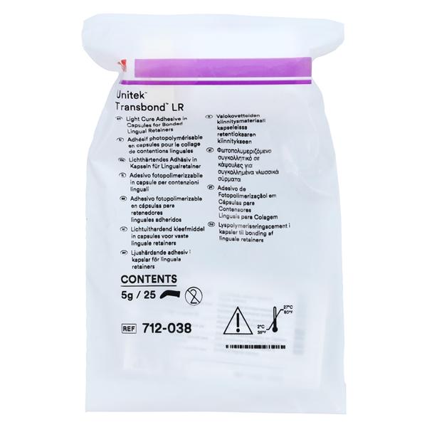 3M Transbond LR Orthodontic Adhesive 0.2 gm Light Cure Capsules 25/Bx
