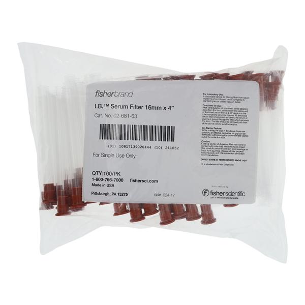 IB Blood Serum Filter For Glass & Plastic Collection Tubes 16mmx4...