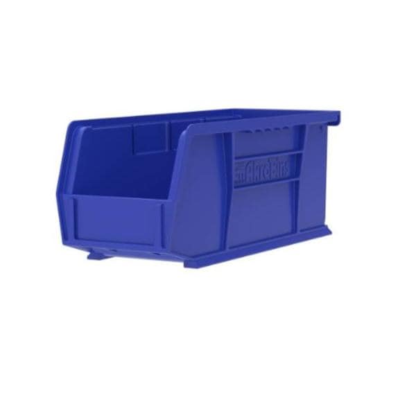 AkroBins Storage Bin Blue Polymer With Label Holder 10-7/8x4-1/8x...