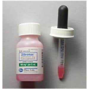 Zithromax Oral Suspension 100mg/5mL 300mg Banana-Cherry Bottle 15...