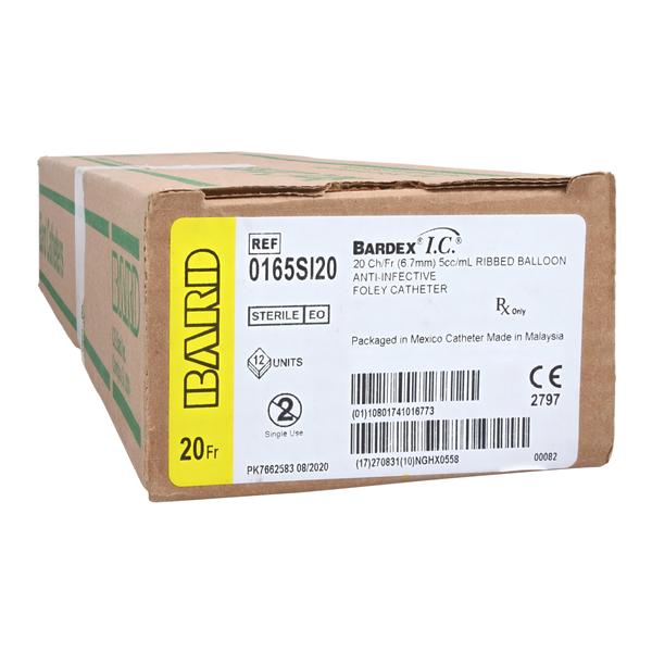 Bardex 2-Way Foley Catheter Short Round Tip Silicone Coated 20Fr...