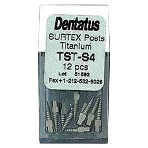 Surtex Posts Titanium Refill 7.8 mm 1.5 mm Parallel Sided & Tapered End S4 12/Bx